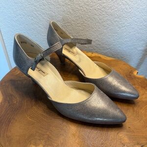 Paul Green D'Orsay Metallic Pointed Kitten Heel Pumps Women’s UK sz 6.5